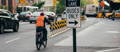 Electric bike rider on New York City street