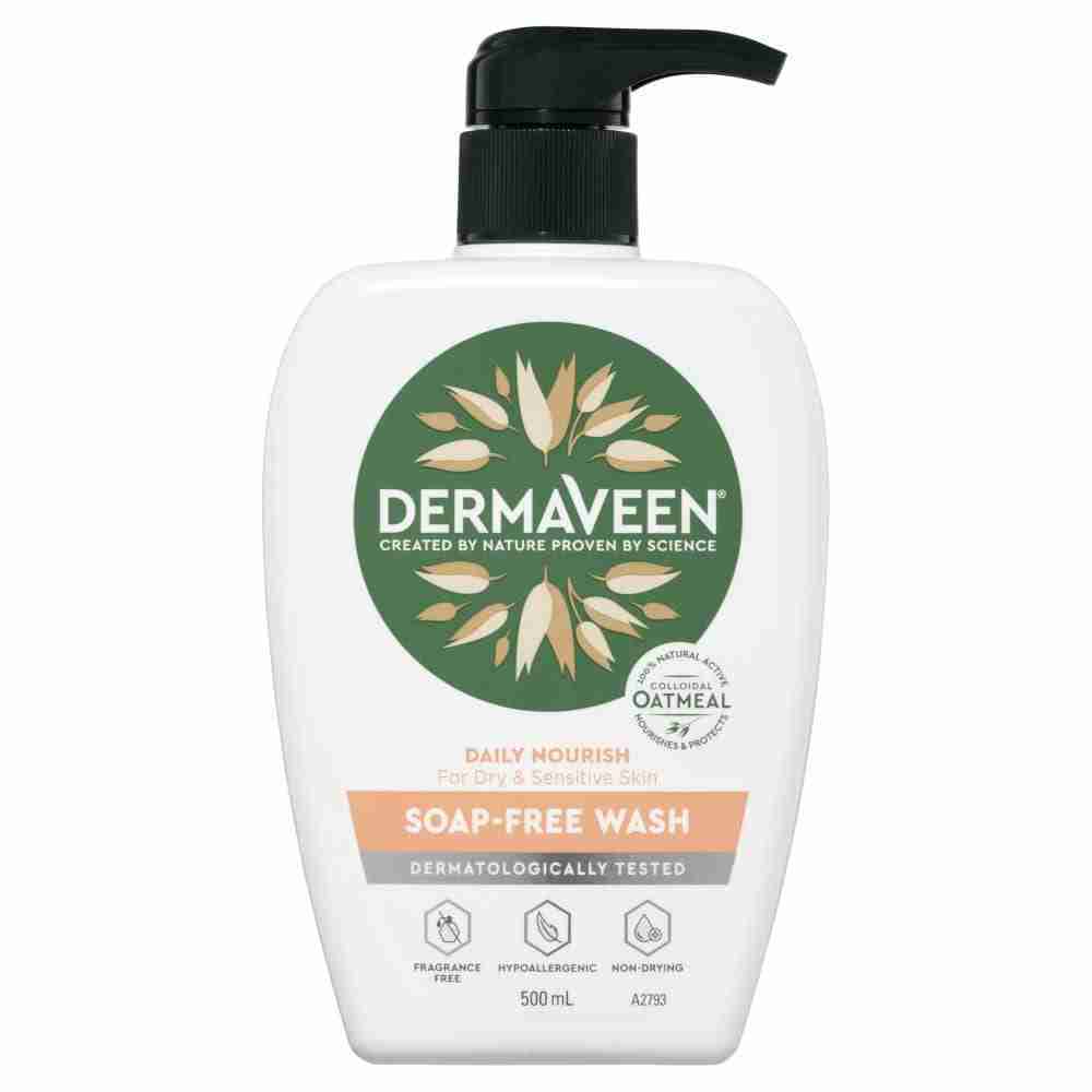 Dermaveen Daily Nourish Soap-Free Wash For Dry & Sensitive Skin 500Ml - Image 2