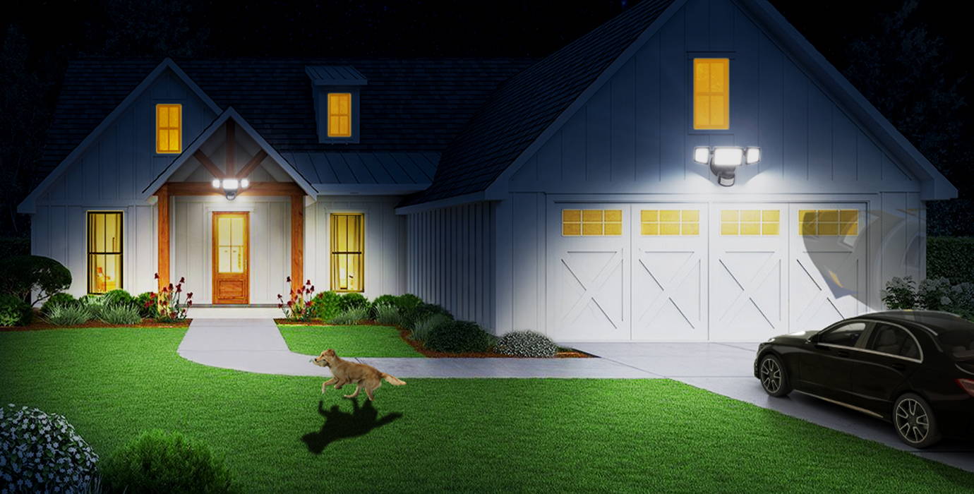 Front Door 55W Smart Motion Activated LED Outside Lights 