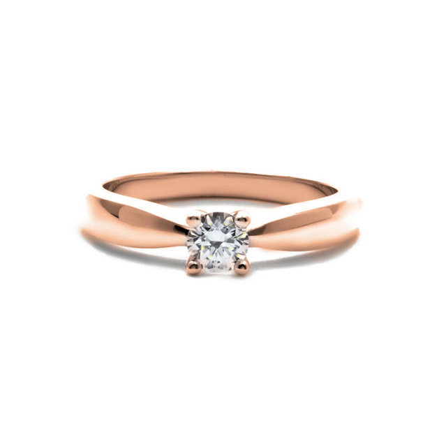 rose gold engagement ring with diamond