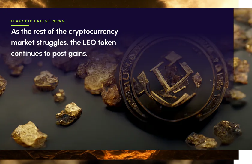 As the rest of the cryptocurrency market struggles, the LEO token continues to post gains.