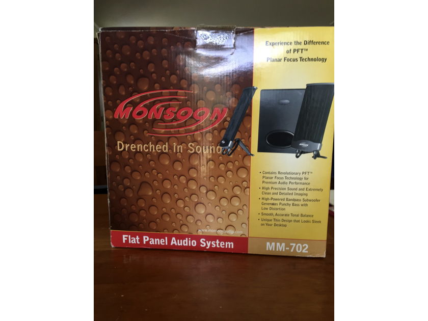Monsoon MM-702 Planar Magnetic Desktop Speakers - Rare!