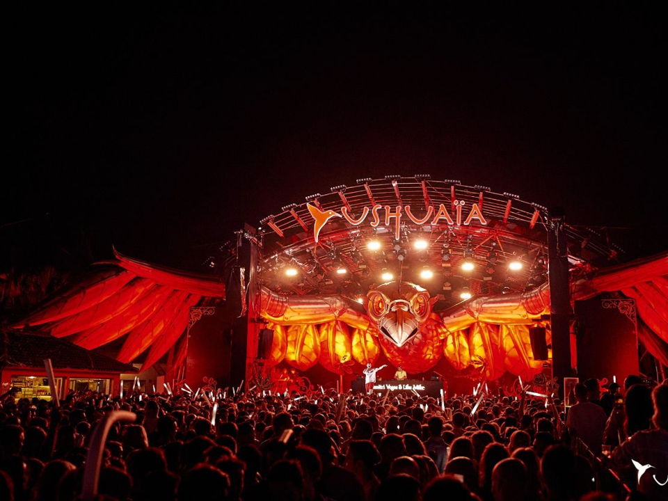 Tomorrowland stage at Ushuaia Ibiza