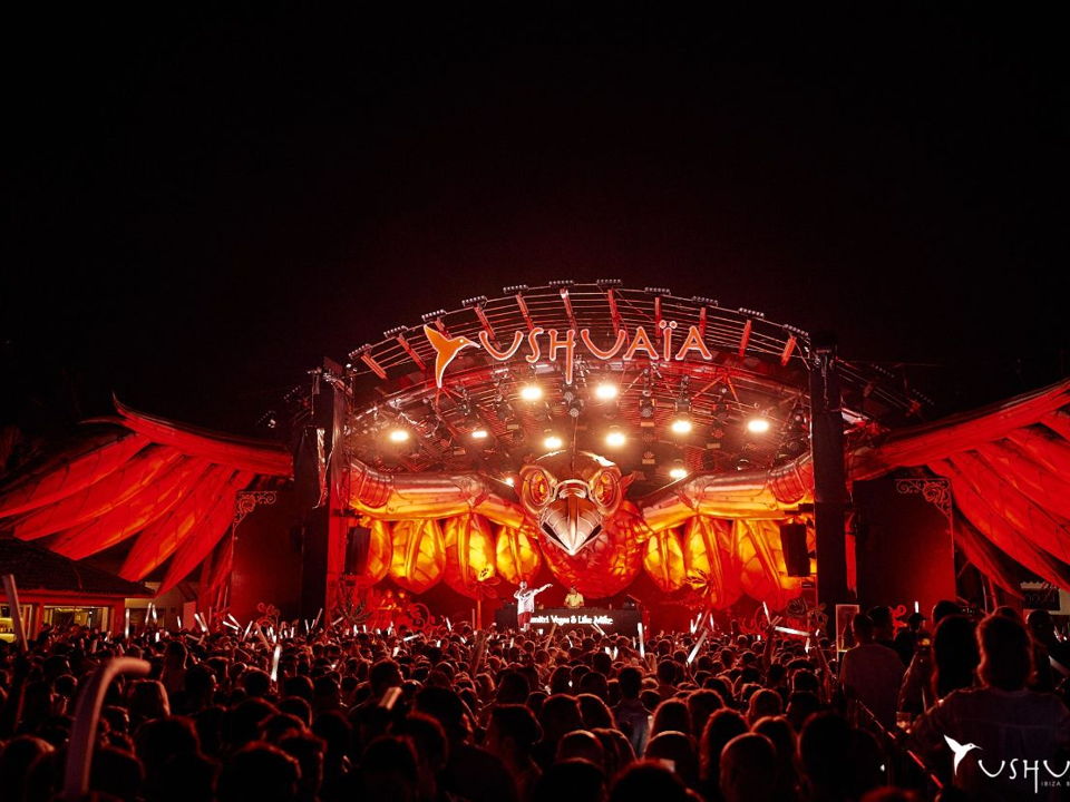 Tomorrowland stage at Ushuaia Ibiza