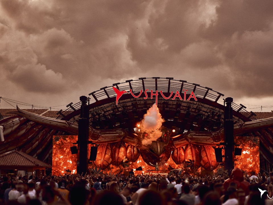 Amazing sky and stage of Ushuaia Ibiza