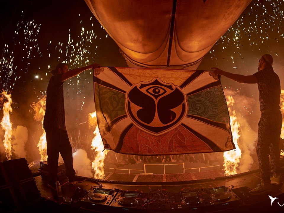 Tomorrowland flag at Ushuaia Ibiza