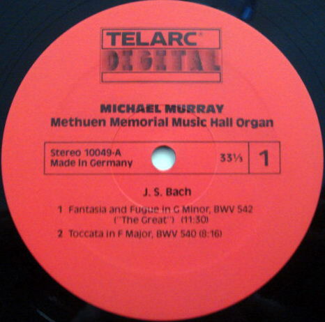 ★Audiophile★ Telarc / MICHAEL MURRAY, - Bach Toccata in...