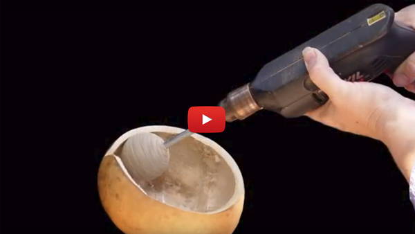 Watch Video #2 - The Fast and Easy Way to Clean a Gourd