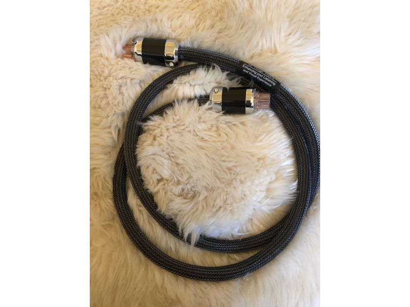 Ice Age Audio Carbon Fiber Power Cable Cryo Treated Pair 6' each