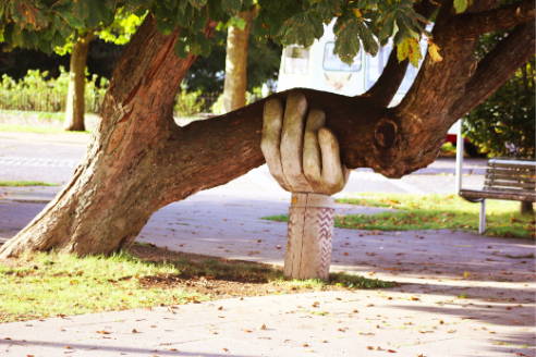 Supported Tree with hand