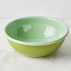 The Get Out x Crow Canyon Home Enamel Dinnerware, Green Cereal Bowl (Set of 4)