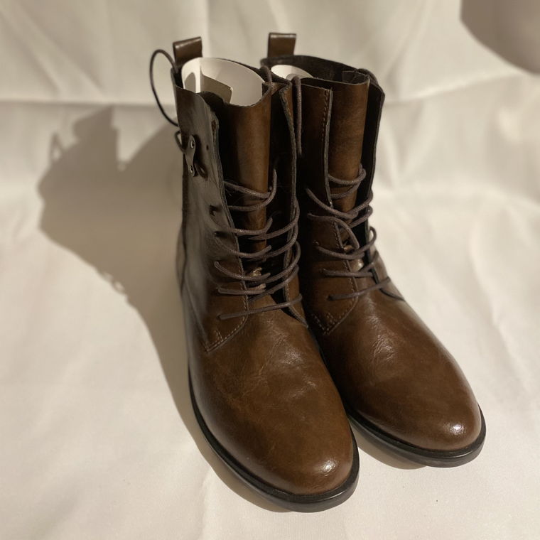 vegan leather brown boots - braune Stiefeletten