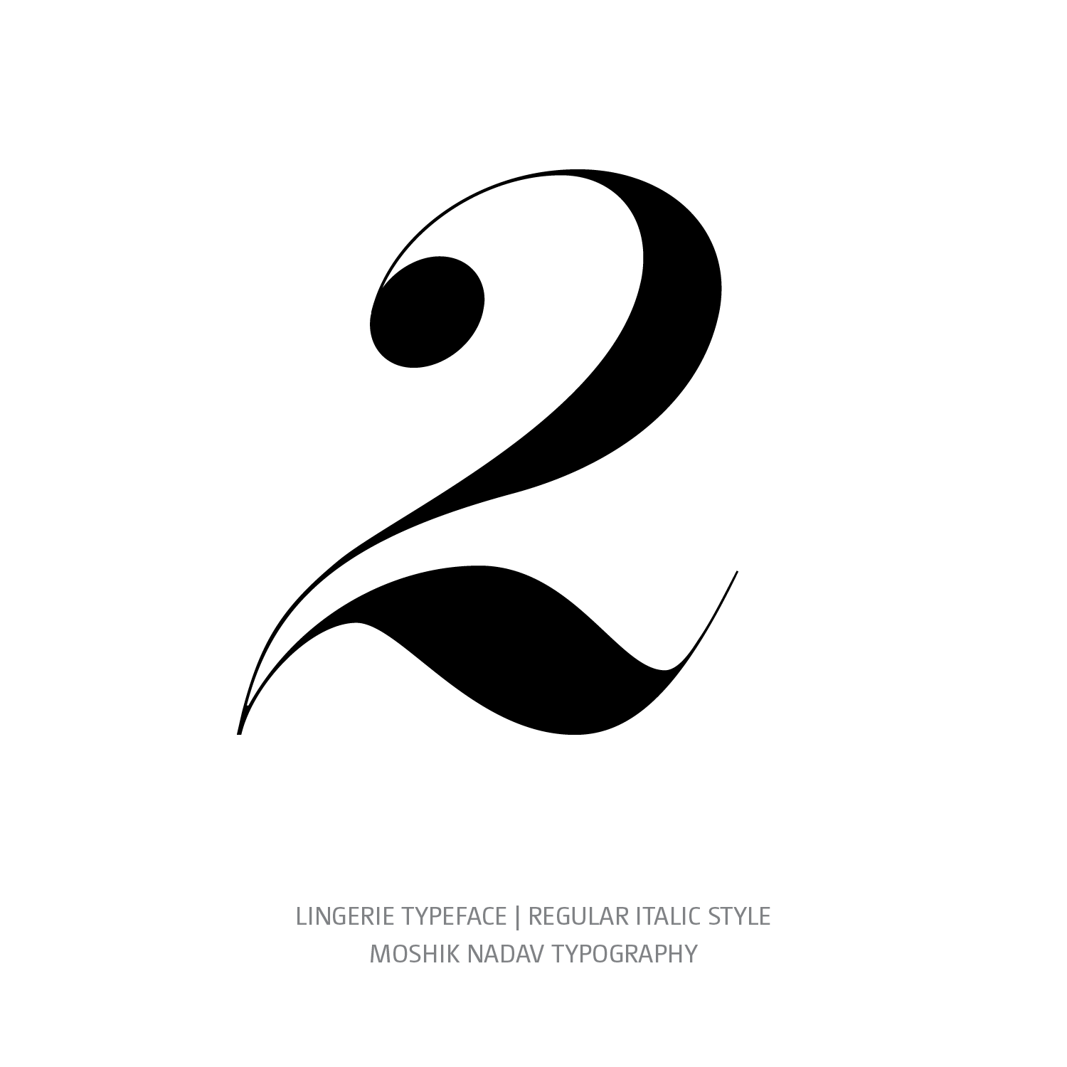 Lingerie Typeface Regular Italic 2 - Fashion fonts by Moshik Nadav Typography