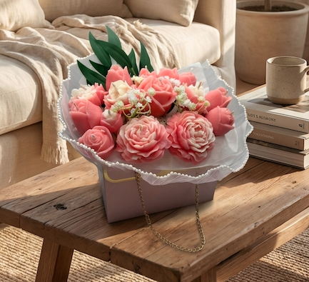 Champagne & Strawberries Candle/Melt Handbag