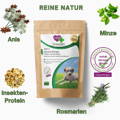 VierBeinerGlückDental-Zähne-Maul Drops zum Zeckenschutz enthalten Kokosöl, Zistrosenkraut, Lavendel, Rosmarin, Schwarzkümmelöl, einen Kräutermix und weitere Wirkstoffe. Die Drops sind hypoallergen und sehr gut verträglich auch für empfindliche Hunde.