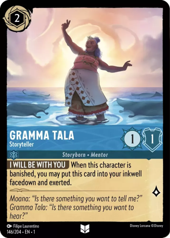 Gramma Tala card from Disney's Lorcana: The First Chapter.