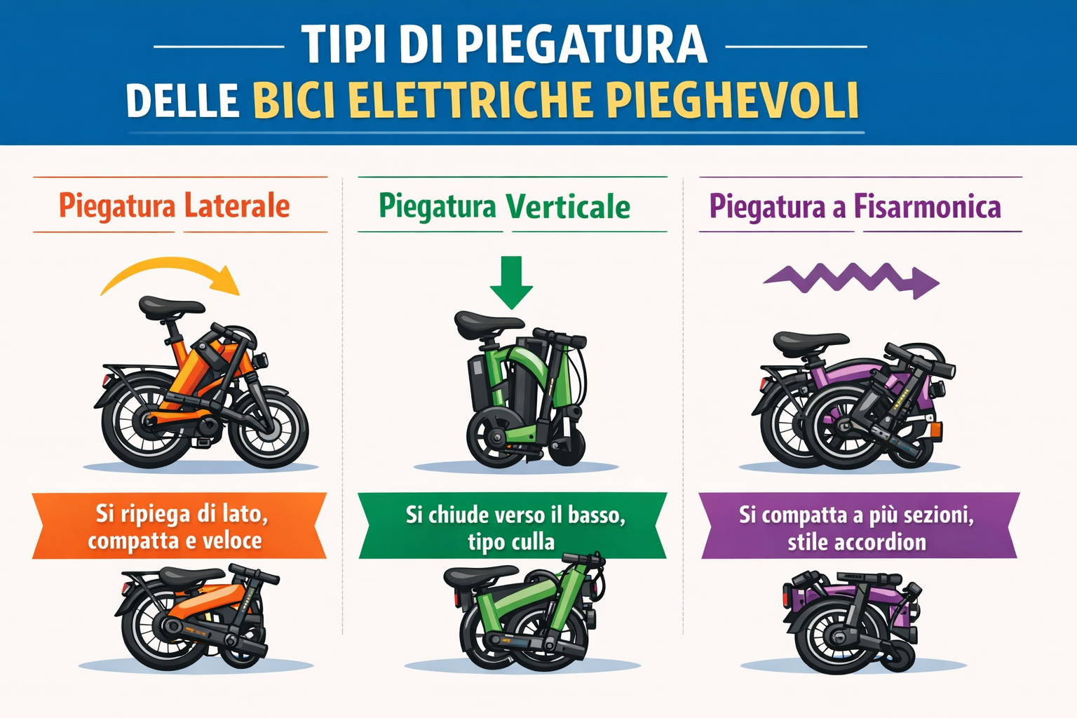 piegare bici pieghevole