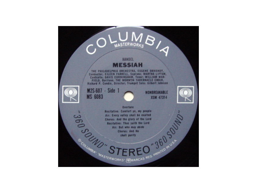 Columbia 2-EYE / ORMANDY, - Handel Messiah, MINT, 2 LP Set!