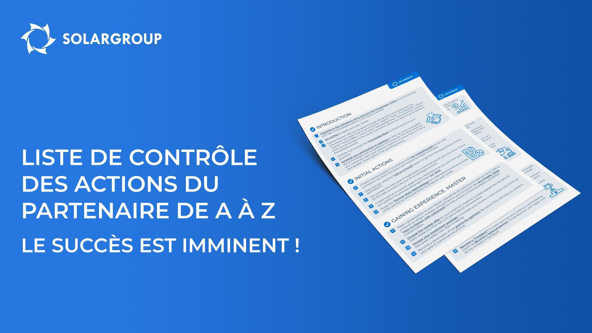 Liste de contrôle des actions du partenaire de A à Z : le succès est imminent !