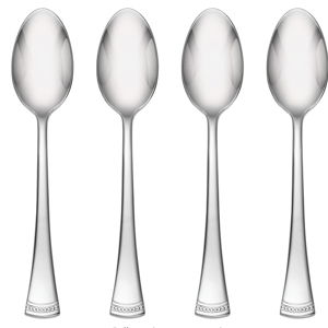Lenox Portola Teaspoons, Set of 4, 0.35, Stainless