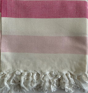 Aqua Perla Sivas Turkish Towel Fushia Pink Peshtemal Cotton