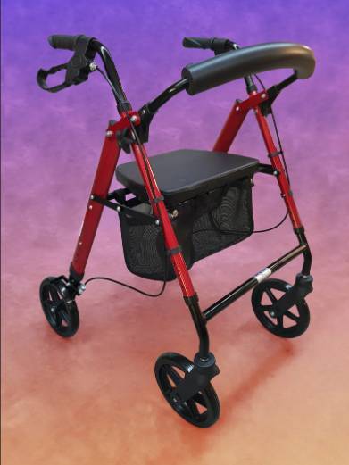 Slim Dual Height Adjustable 8" Wheel Travel Rollator