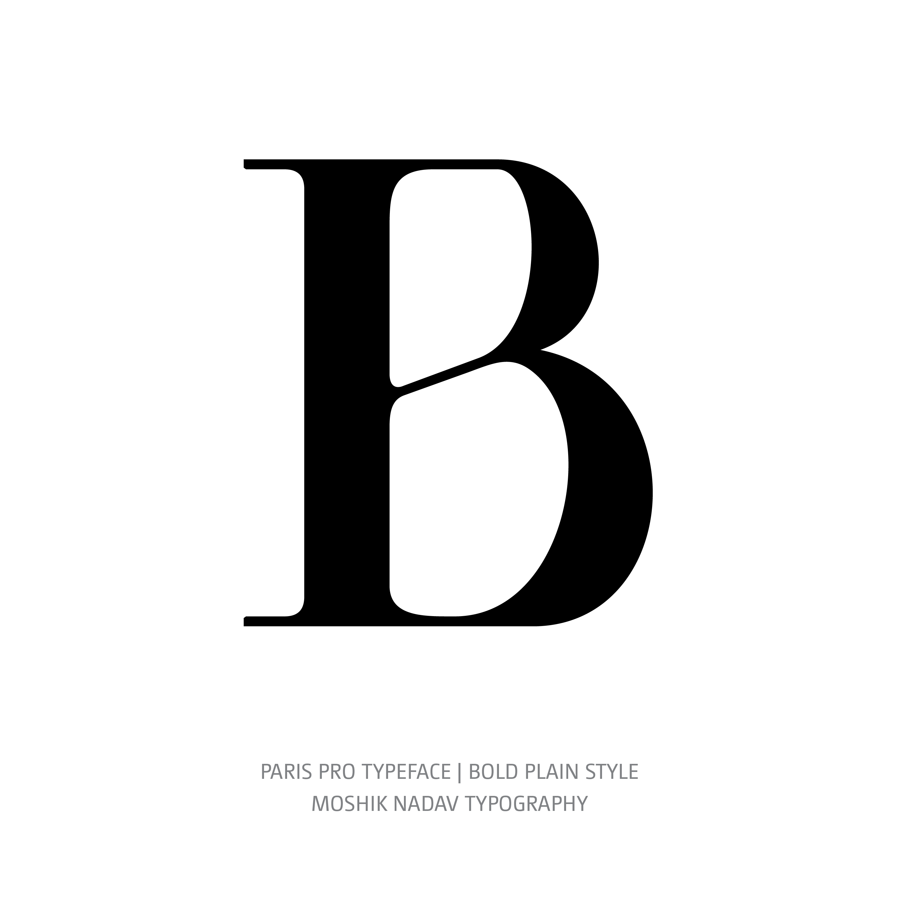 Paris Pro Typeface Bold Plain B