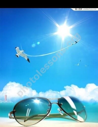 Летний фон для Фотошоп в .PSD