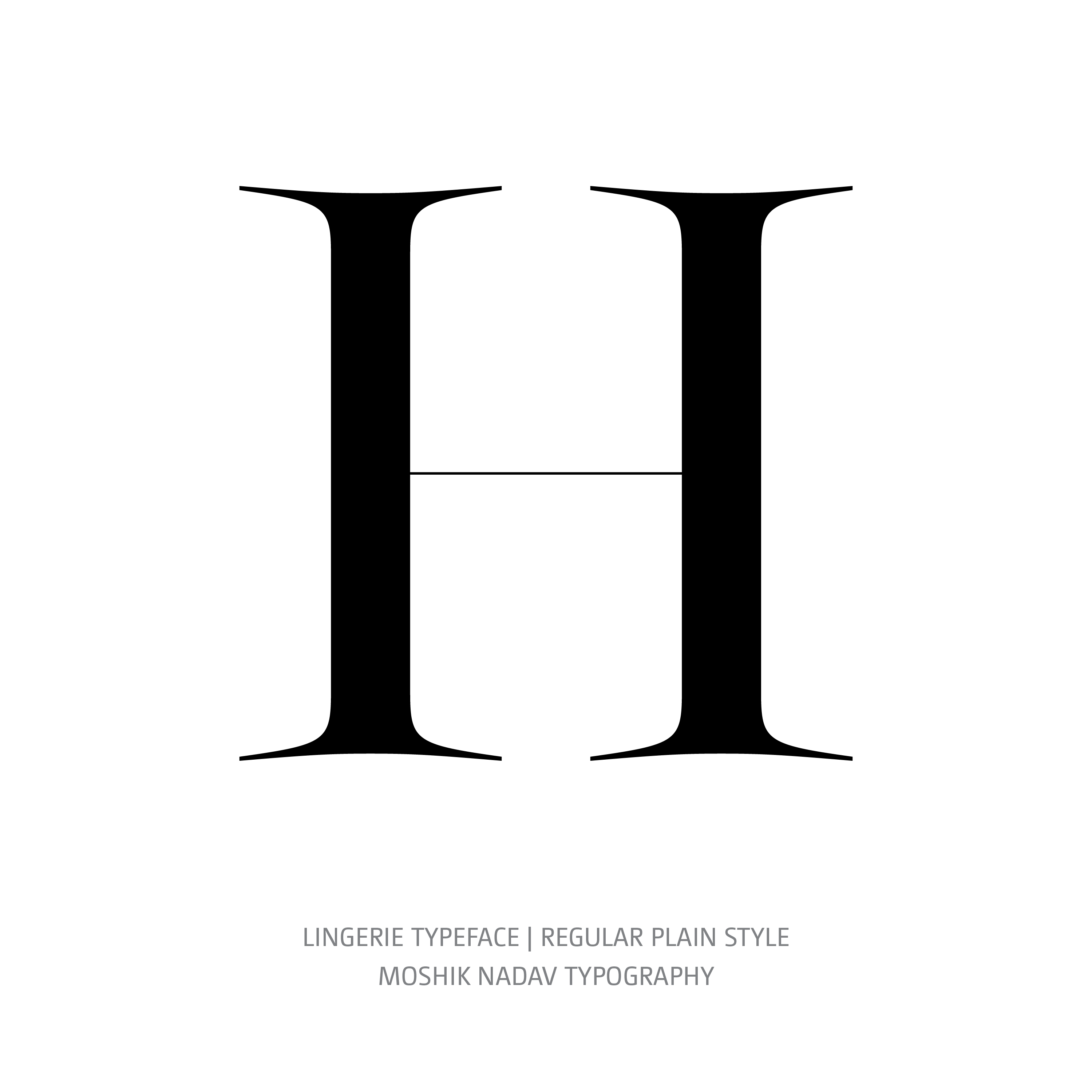 Lingerie Typeface Regular Plain H
