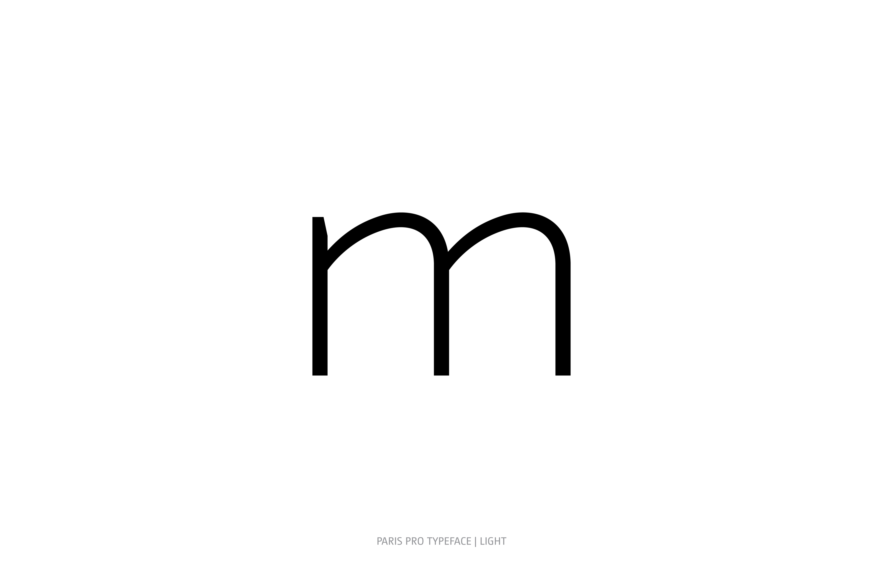 Paris Pro Typeface Light Style m