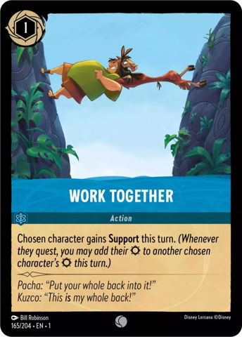 Work Together card from Disney's Lorcana: The First Chapter.