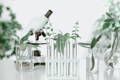 Tozaime - phytoscience set of test tubes with plants and microscope