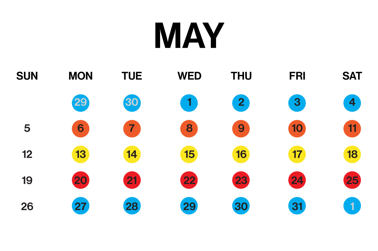 Weekly Menu Rotation (May)     每週菜單   (5月)