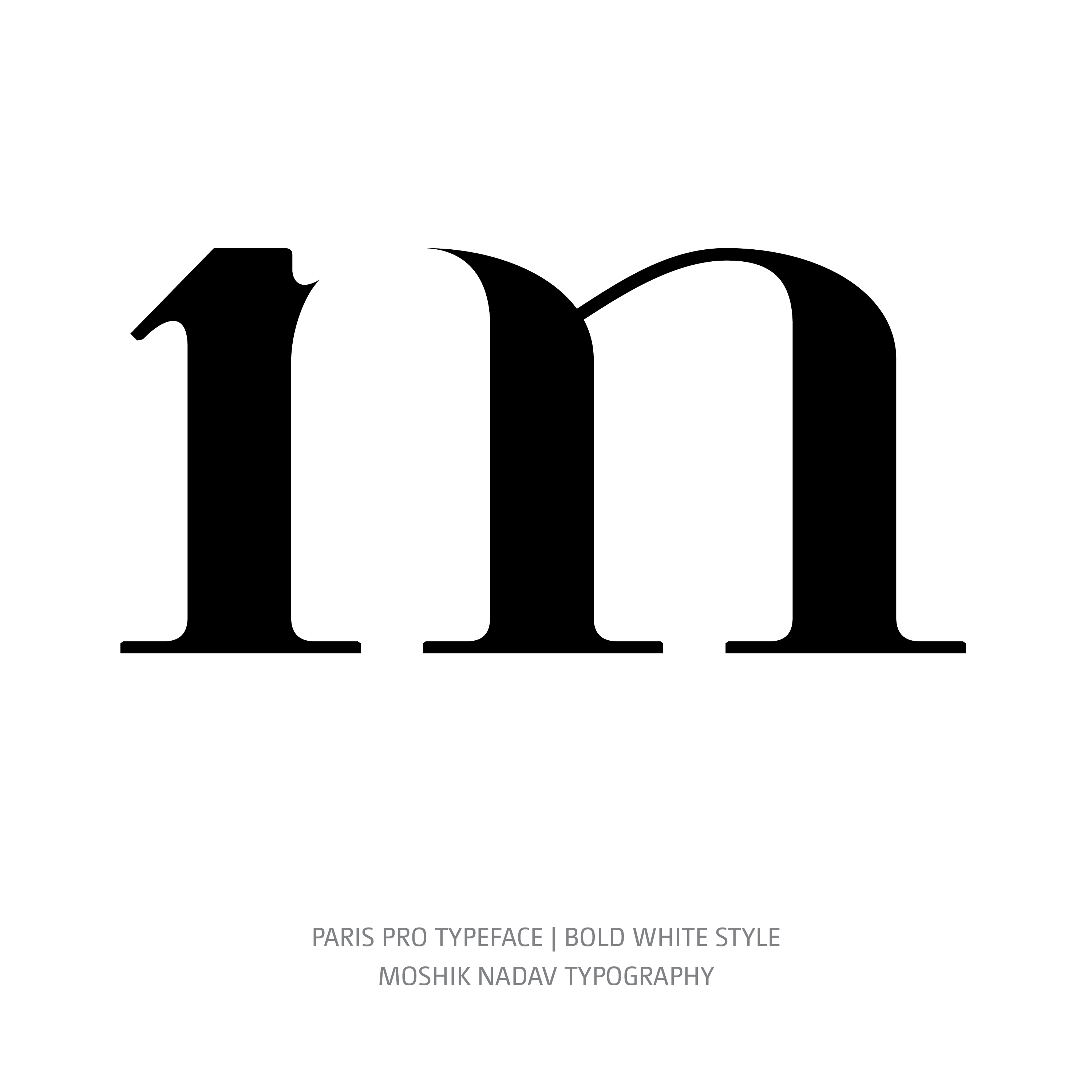Paris Pro Typeface Bold White m