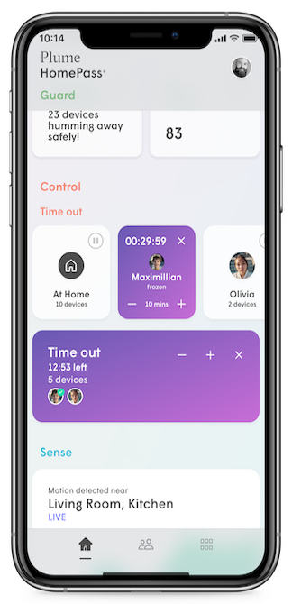 how to edit time outs in the homepass app 