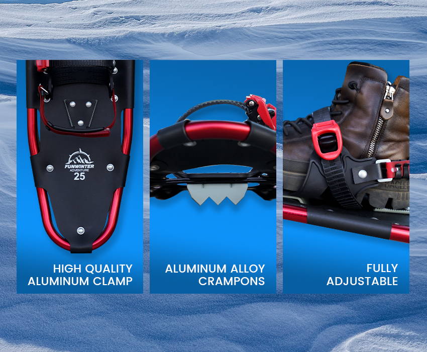 Key Features and Benefits of Funwater women’s red snowshoes