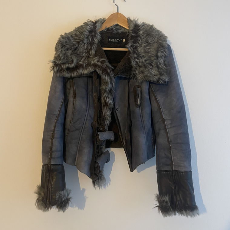 Winter leather jacket Small