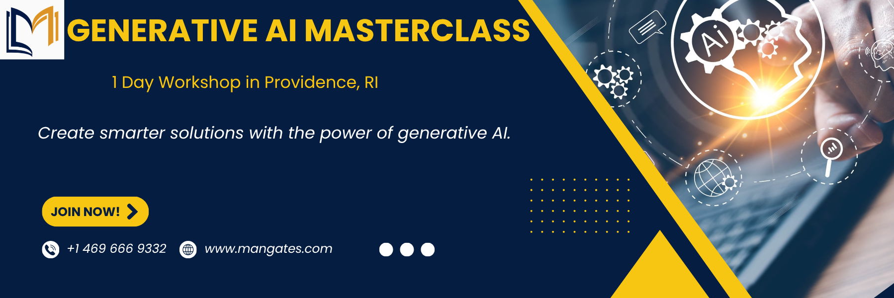 Generative AI Masterclass 1 Day Workshop in Providence, RI