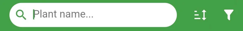 Screenshot of the plant filter icon