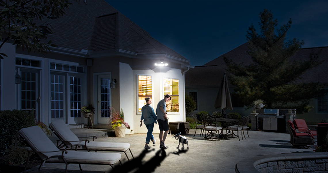 Backyard 55W Motion Sensor Outdoor Lights