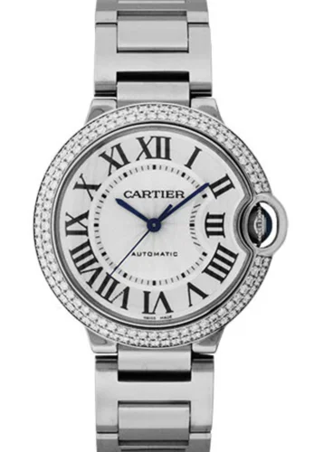 Cartier Ballon Bleu 36mm We9006z3 18k Diamond Bezel