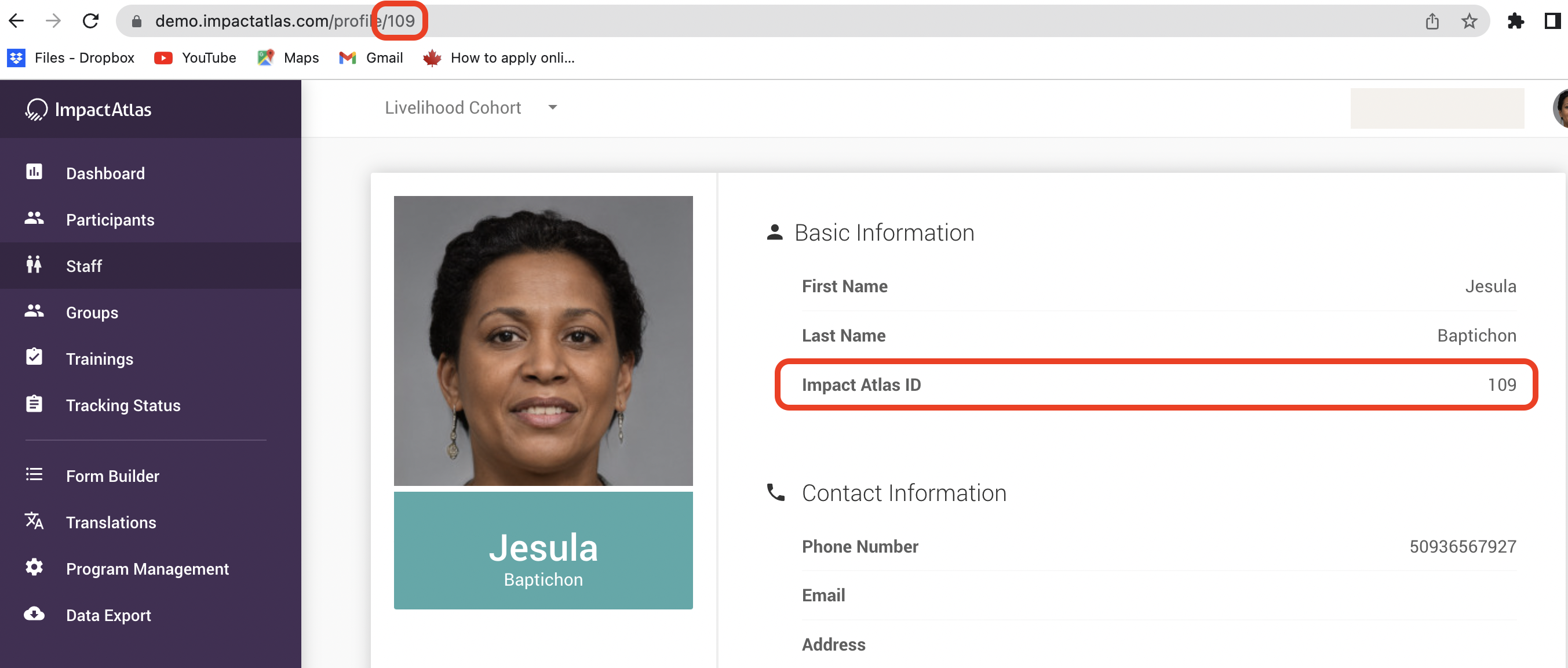 How to check participant's and user's ID