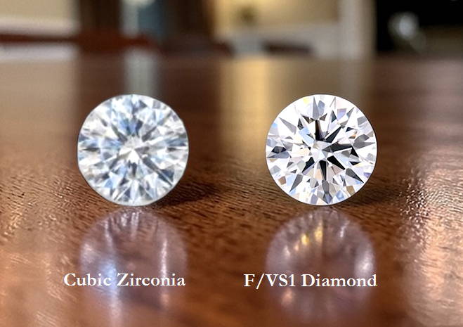 Diamonds versus cubic zirconia stones - Pobjoy Diamonds