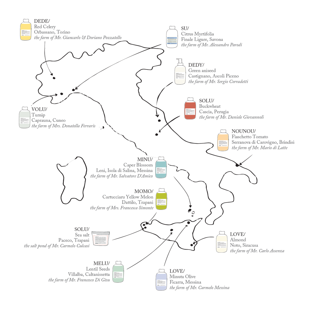 slow food essential haircare map