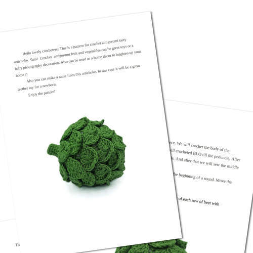 ARTICHOKE Crochet Pattern PDF - Crochet Food Pattern Amigurumi Food Play Food Pattern  Crochet Vegetables Amigurumi Patterns Tutorial