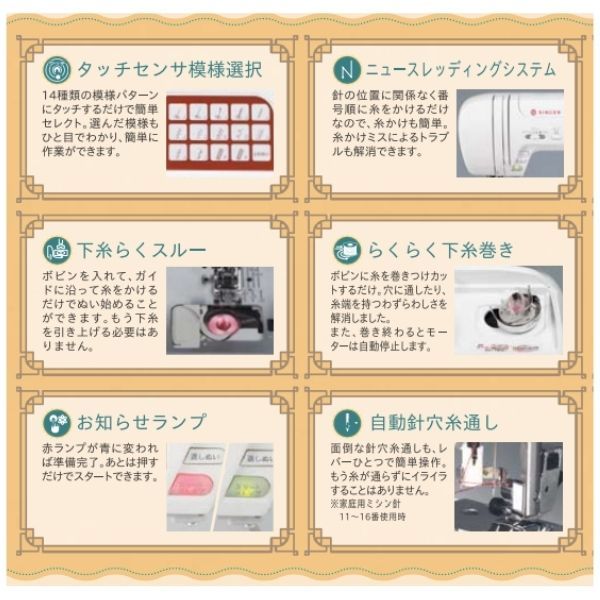 タッチセンサ模様選択等特徴説明画像