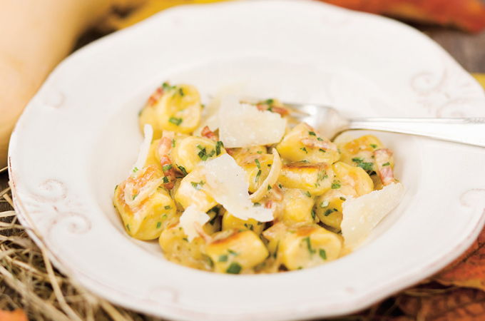 Squash Gnocchi with a Creamy Herb Sauce