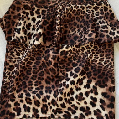 Leopard printed skirt