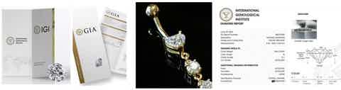 GIA diamond belly rings - Pobjoy Diamonds