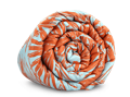 Baumwoll satin bezug apricot blau